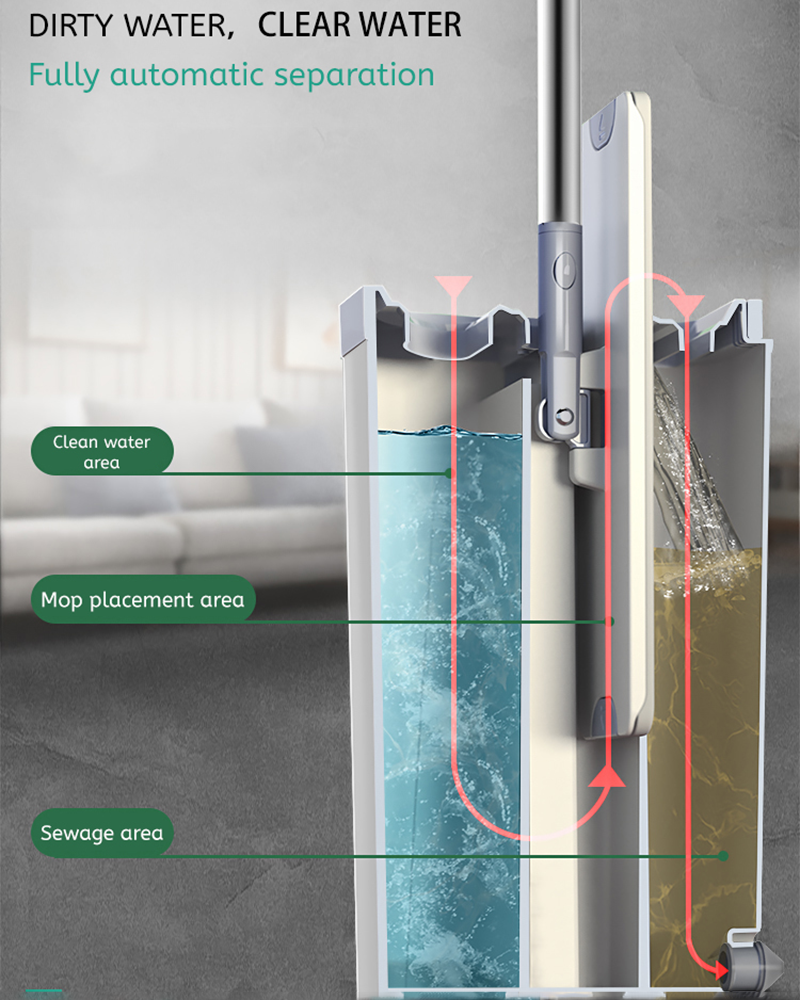 Mopx3 청소 분리 플랫 걸레 버킷 세트