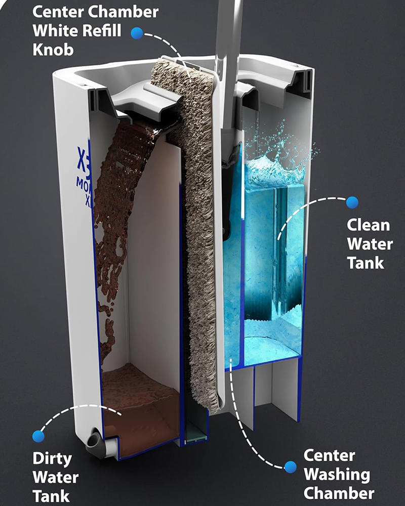전문 Mopx 대용량 플랫 걸레 버킷 세트