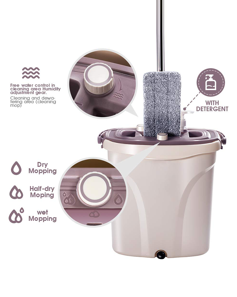 Mopx 듀얼 존 듀얼 컨트롤 더러운 물 분리 걸레 버킷 세트